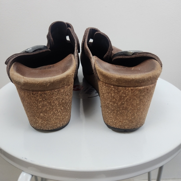 Birkenstock Papillio Fanny Suede Wedge Heel Closed Toed Shoes Size 37 - Picture 7 of 8